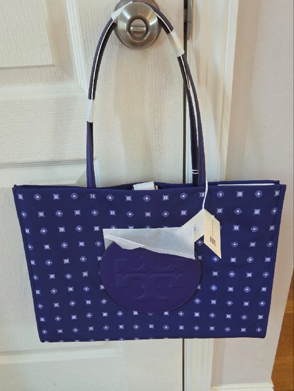 NWT Large Tory Burch Ella Logo Printed Tote